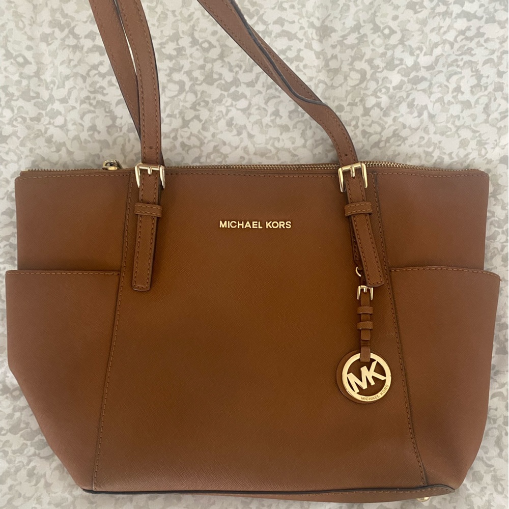 Michael Kors camel colored purse